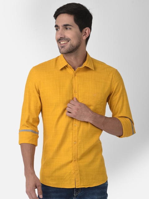 

Crimsoune Club Men Mustard Slim Fit Casual Shirt