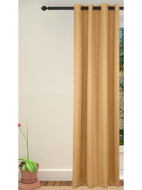 

Lushomes Beige Black Out Long Door Curtain