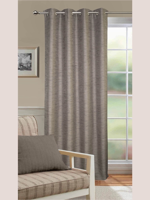 

Lushomes Grey Room Darkening Long Door Curtain