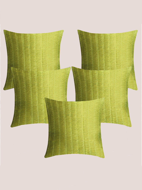 

Molcha Green Set Of 5 Square Cushion Covers