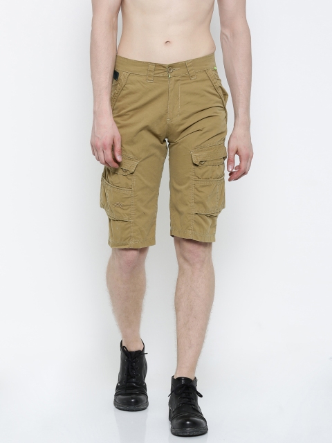 

Sports52 wear Men Khaki Solid Regular Fit Cargo Shorts