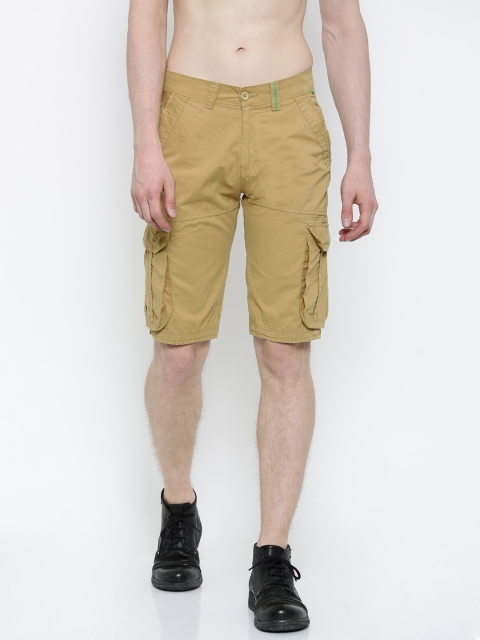 

Sports52 wear Men Khaki Solid Regular Fit Cargo Shorts