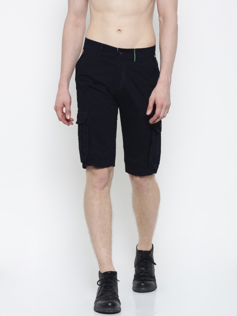 

Sports52 wear Men Navy Solid Regular Fit Cargo Shorts, Navy blue