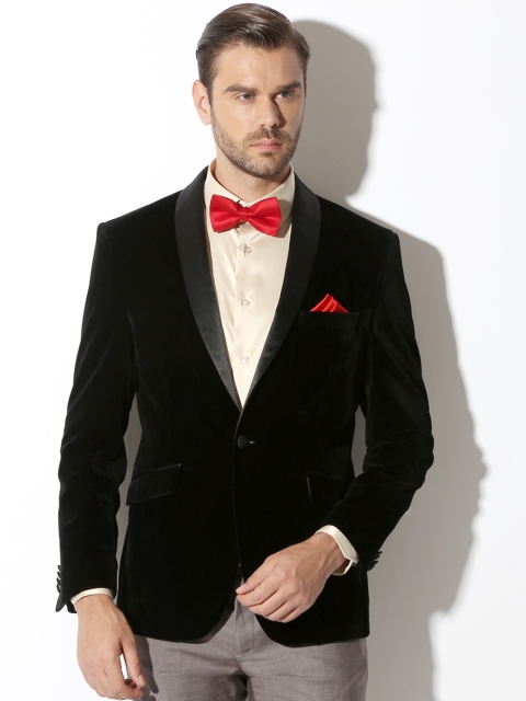 

Van Heusen Black Single-Breasted Slim Fit Formal Blazer