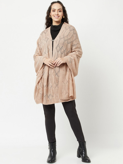 

Knitstudio Women Rose Solid Knitted Shawl