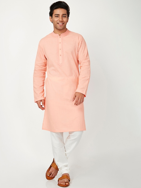 

Ethnicity Women Peach-Coloured Thread Work Kurta