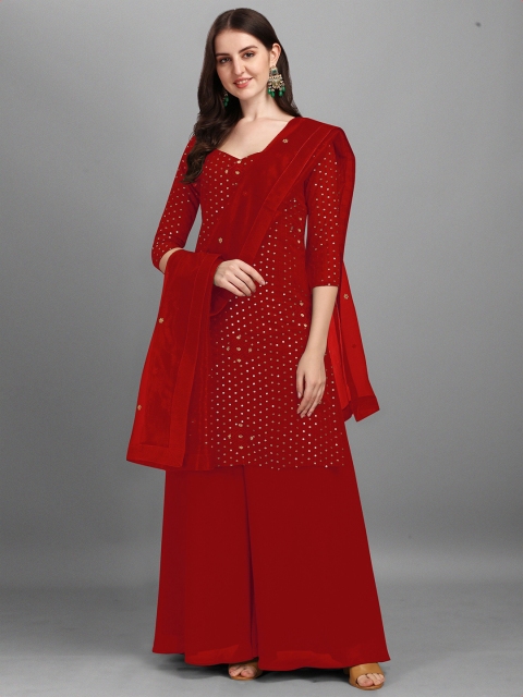 

YOYO Fashion Women Maroon Dress Material
