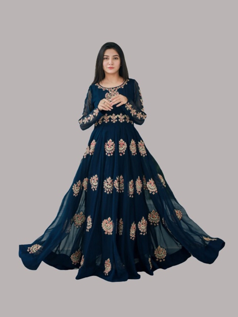 

YOYO Fashion Women Blue Dress Material