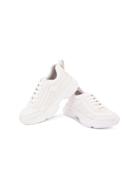 

BLINDER Women White Textured Sneakers