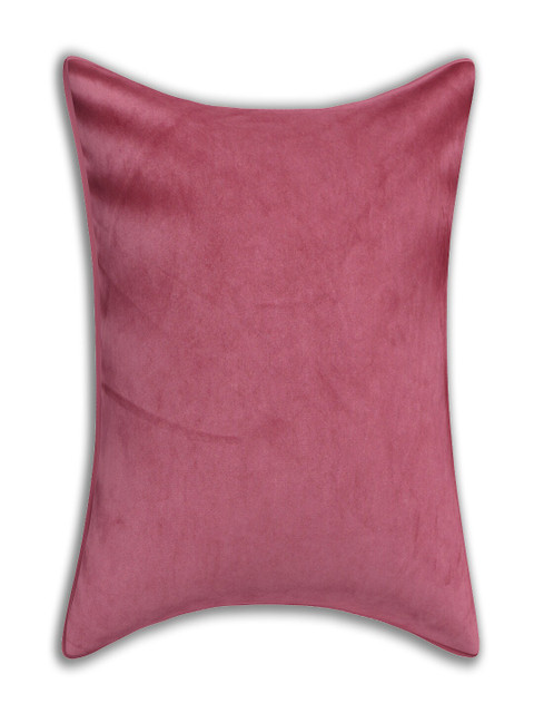 

INDHOME LIFE Peach Velvet Square Cushion Cover