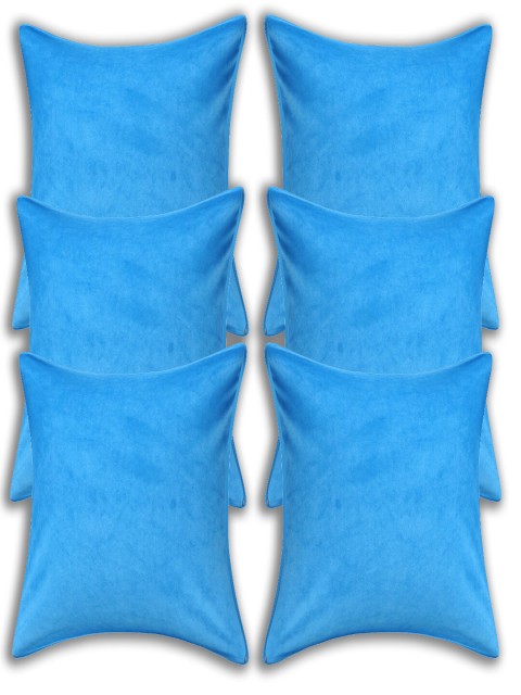

INDHOME LIFE Teal Set of 6 Velvet Square Cushion Covers