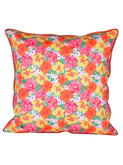 

Clasiko Red & Green Set of 5 Floral Square Cushion Covers