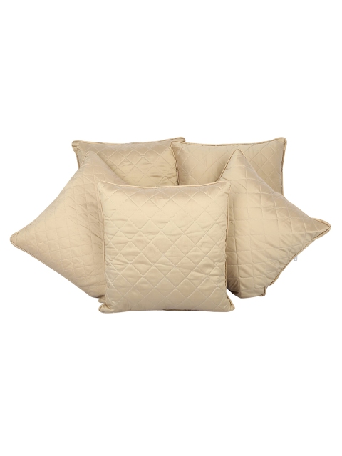 

Clasiko Beige Set of 5 Square Cushion Covers