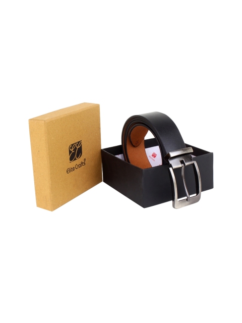 

Elite Crafts Men Black Leather Formal Belt