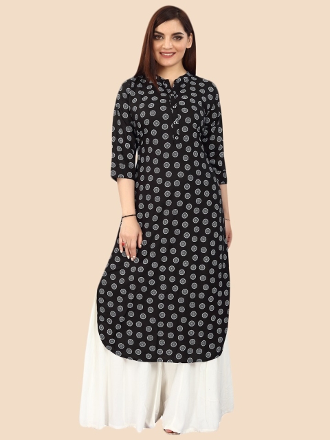 

FEMMIBELLA Black Floral Printed Kurta