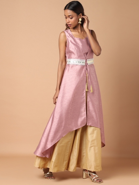 

KHWAABI Women Pink Embellished Kurta