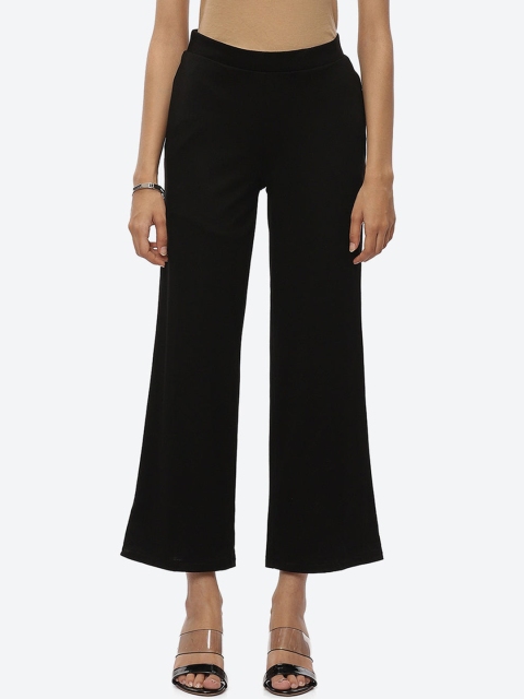 

Lakshita Women Black Chambray Parallel Trousers