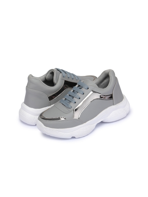 

BOOTCO Women Grey Solid Casual Sneakers