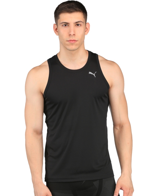 

Puma Men Black Core-Run Singlet Solid Slim Round Neck Sleeveless T-shirt