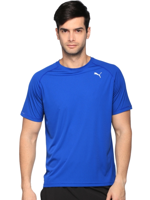 

Puma Men Blue Core-Run S/S Solid Slim Round Neck T-shirt