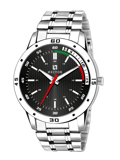 

FERRIZZO Men Black Dial & Silver Toned Stainless Steel Straps Analogue Watch-HC101-Black