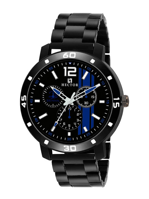 

FERRIZZO Men Black Embellished Dial & Black Bracelet Style Straps Analogue Watch