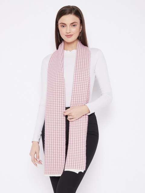 

Knitstudio Women Pink Abstract Casual Knitted Muffler