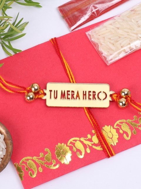 

The Magic Wand Boys Gold-Toned Tu Mera Hero Rakhi