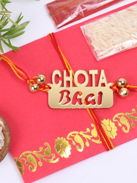 

The Magic Wand Gold-Toned & Red Chhota Bhai Themed Rakhi