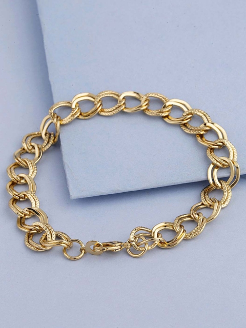 

Dare by Voylla Men Gold-Toned Gold-Plated Link Bracelet