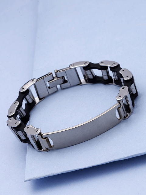 

Dare by Voylla Men Silver-Plated Bracelet