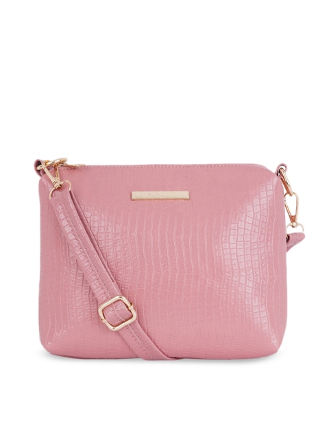 

Lapis O Lupo Pink Textured Structured Sling Bag