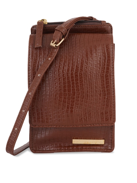 

Lapis O Lupo Brown Synthetic Leather Structured Sling Bag