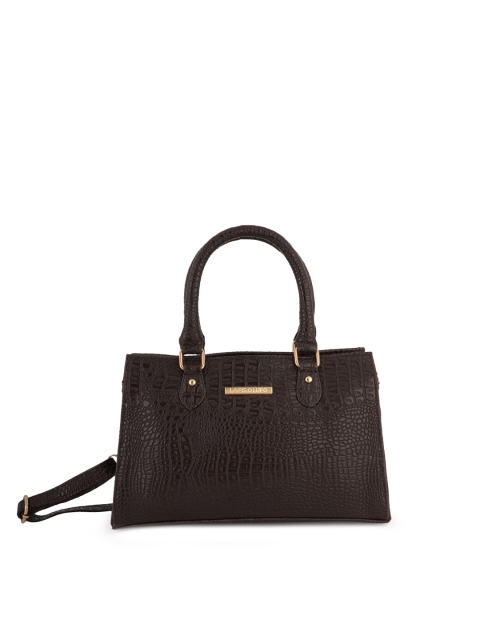 

Lapis O Lupo Brown Textured Structured Handheld Bag with Tasselled