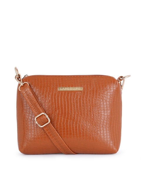 

Lapis O Lupo Tan Structured Sling Bag