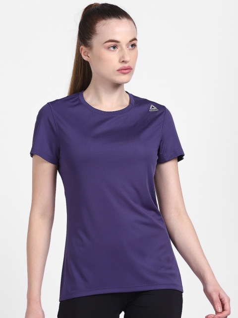 

Reebok Women Blue Solid Tshirts