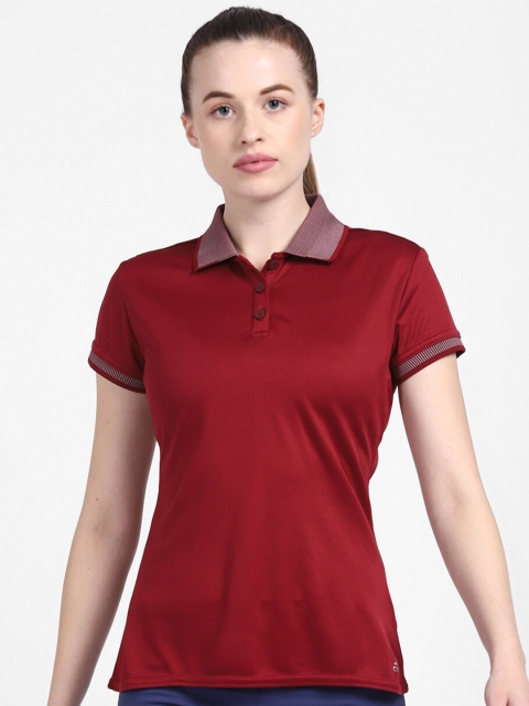 

ADIDAS Women Red Solid Polyster Polo Tshirts