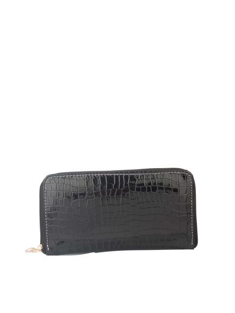 

Style Shoes Women Black Textured PU Two Fold Wallet