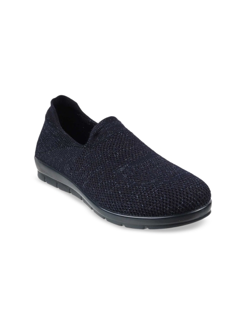 

WALKWAY by Metro Women Navy Blue Woven Design Slip-On Sneakers