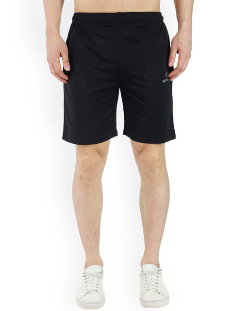 

MEMEN Men Black Solid Shorts