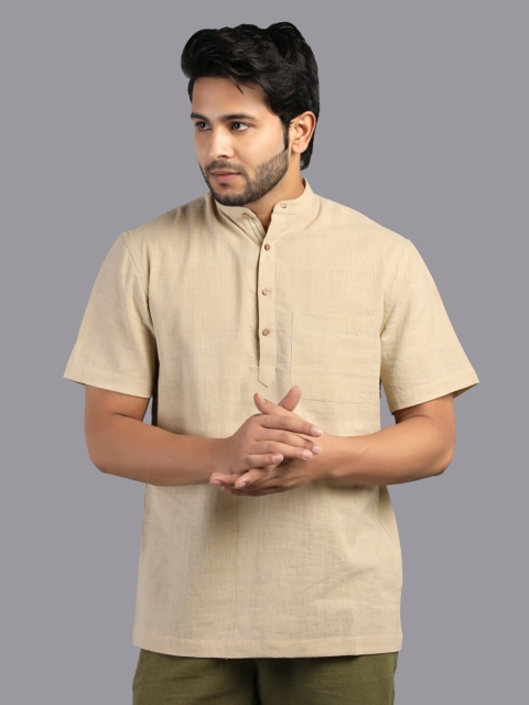 

RENTIYO Men Olive Green Standard Casual Shirt