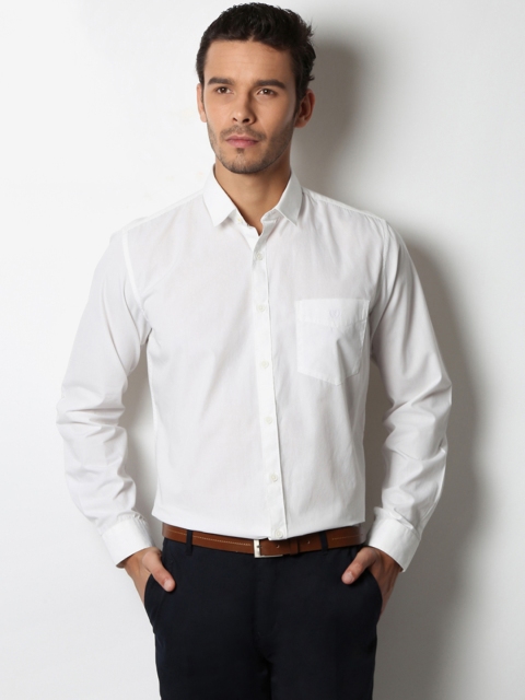 

Van Heusen Sport Men White Slim Fit Solid Formal Shirt