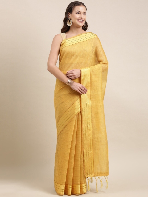 

Mitera Yellow Ready to Wear Saree