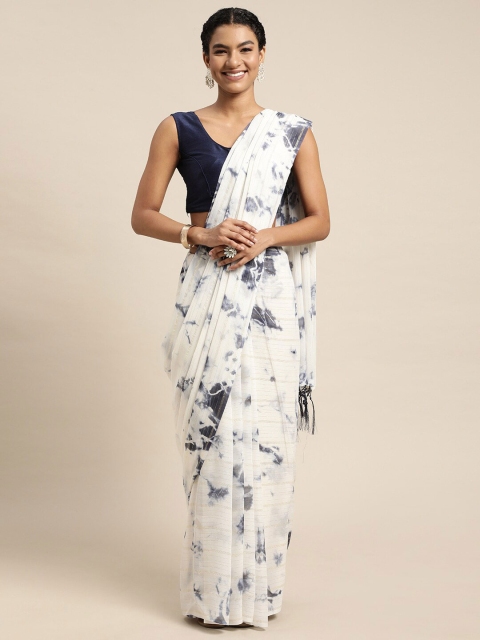 

Mitera White & Grey Ready to Wear Saree