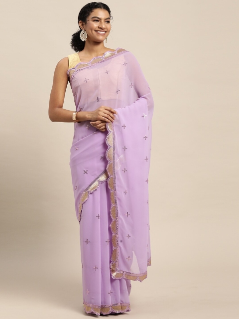 

Mitera Burgundy Embellished Sequinned Ready to Wear Saree