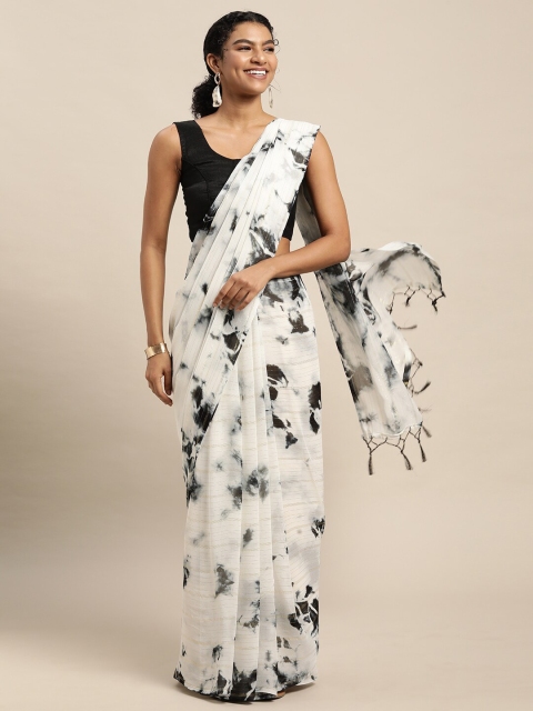 

Mitera White & Black Ready to Wear Saree