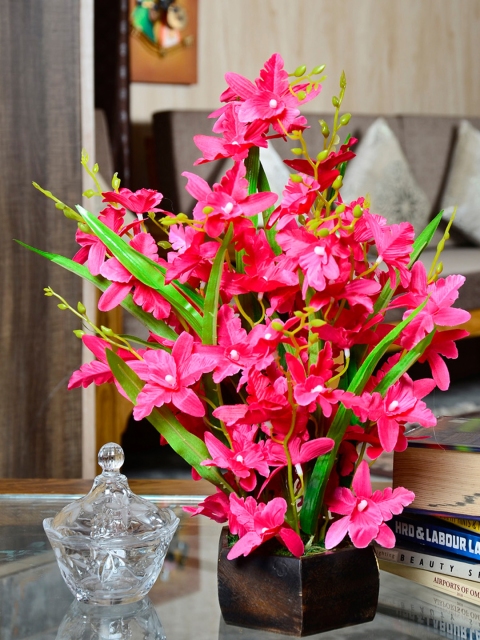 

fancy mart Red & Brown Artificial Irish Plant with Pot