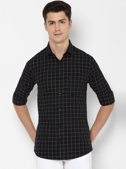 

Allen Solly Men Black Slim Fit Checked Casual Shirt