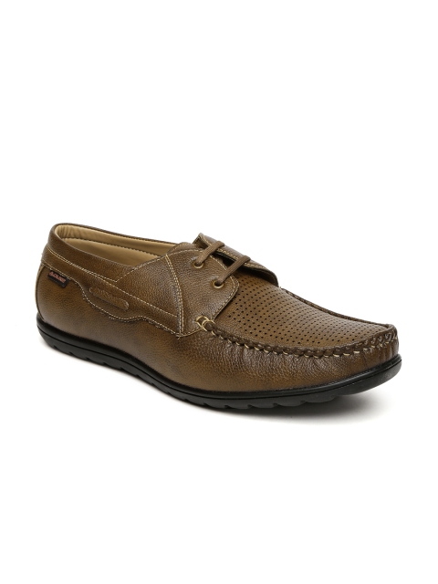 

Duke Men Tan Derbys with Perforations