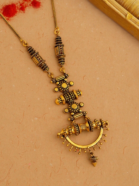 

Voylla Gold-Toned Brass Gold-Plated Temple Necklace